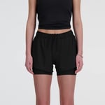 New Balance RC Seamless 2-i-1 Shorts 3" Svart med Reflekser for Løping | Komfort og Stil