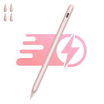 Tipao Stylus Pen for iPad Pen 5-10Mins Fast Charging, Stylus Pen Compatible with Apple Pencil for 2018-2023 iPad Drawing Writing, Anti-Palm Mis-Touch, Tilt Sensitivity, Magnetic Design (Pink)