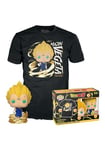 Funko Pop! & Tee: DBZ - Majin Vegeta - Brille dans Le Noir - Small - (S) - T-Shirt - Vêtements avec Une Figurine en Vinyle à Collectionner - Idée de Cadeau - Jouets et Top à Manches Courtes