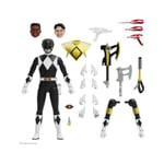 Figurine Ultimates Black Ranger 18 cm - Super7 - Mighty Morphin Power Rangers - Adulte - Mixte - Noir