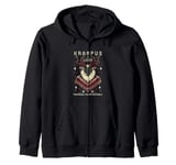 Krampus Loves Punishing the Unforgivable Christmas Horror Zip Hoodie