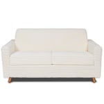 Canape convertible express 160 viking sommier métal matelas 20cm velours Ambience ivoire