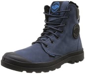Palladium Sport Cuf Leather Waterproof H, Boots Homme - Bleu (747 Dark Denim/Black), 44 EU