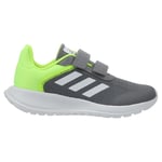 adidas Løpesko Tensaur Run 2.0 Velcro - Grå/Hvit/Lucid Lemon Barn, størrelse 28½