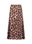 Fabienne Chapot Lila Leopard Print Midi Skirt, Nougat/Black