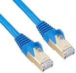 StarTech.com Câble réseau Cat6a STP blindé sans crochet - 2 m Bleu - Cordon Ethernet RJ45 anti-accroc - Câble patch (6ASPAT2MBL)