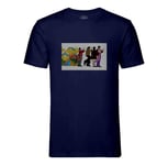 T-Shirt Homme Col Rond The Beatles Yellow Submarine Dessin Film 70's Hippie Pop