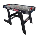 Sport1 Air Hockey Metal Vertical Table Pliante de Hockey Air Mini avec Ventilateur 12 V. Table air Hockey Peu encombrante. Dimensions 121 x 60 x 76 cm. 2 Boutons et 2 disques Inclus. avec marqueur