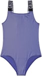 Calvin Klein Jeans Maillot de Bain Fille Swimsuit Côtelé, Bleu (Sapphire Blue), 12-14 Ans