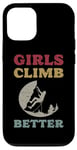 iPhone 13 Girls Climb Better Outdoor Adventure Moon Silhouette Case