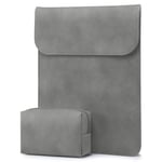 HYZUO 13 Pouces Housse Ordinateur Portable PC Sacoche pour MacBook Pro 13 M2 M1 2024-2016, MacBook Air 13 M3 M2 M1 2024-2018, 13 iPad Pro M4/iPad Air M2, Surface Pro, avec Petit Sac, Gris foncé