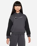 Nike Sportswear Ekstra stor hettegenser i fleece til store barn (jente)