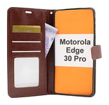 Crazy Horse Wallet Motorola Edge 30 Pro (Brun)