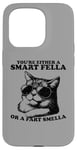 Coque pour iPhone 15 Pro Lunettes de soleil rétro Smart Fella Cat Graphic