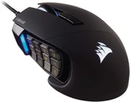 SCIMITAR RGB ELITE SOURIS DE JEU FILAIRE MOBA/MMO - 18 000 DPI - 17 BOUTONS PROGRAMMABLES - COMPATIBLE ICUE - PC, MAC, PS5, PS4, XBOX - NOIR[CLA171533]