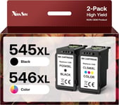 Remplacement pour CANON PG-545XL CL-546XL Cartouches d'encre (Noir,Couleur) PG-545 CL-546 XL Compatible pour Pixma MX495 TR4550 TR4551 TS3150 TS3151 MG2450 MG2500 MG2950 MG2550S MG2555S MG3050