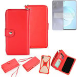 2in1 cover wallet + bumper for Realme 10 Phone protective Case red