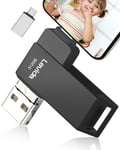 Cle USB 512Go pour Phone, Levida clé USB c Porte, Clé Photo,Extension de Cle Mémoire Externe pour Téléphone Android, Téléphone iOS, Ordinateur Portable,Vidéos/Photos/Document,Noir