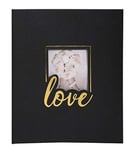 Exacompta - Ref 16506E - Love Casebound Photo Album - 290 x 320mm in Size, 60 Pages, Holds Up To Approx. 300 Photos - Suitable for Scrapbooking - Black Windowed Cover