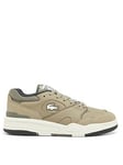 Lacoste Lineshot Leather Trainers - Khaki, Khaki, Size 7, Men