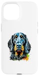 Coque pour iPhone 15 Gordon Setter Pop Art et Splash Art Gordon Setter