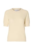 Selected Femme Slfelinna New Ss Knit Top Noos Beige