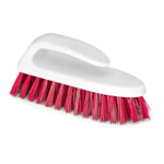 La Briantina Brosse de Nettoyage Multifonction avec poignée Ergonomique, Fibre PBT de Haute qualité, stérilisable, Longueur 18 cm, Couleur Rouge