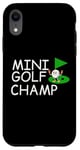 Coque pour iPhone XR Design amusant de mini golf Putt Putt Golf Champ Golf Lover