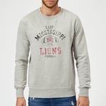 East Mississippi Community College Lions Distressed Football Sweatshirt - Grey - M