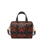 Fossil Carlie, Sac Satchel Femmes, Marron