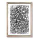 Big Box Art One Thousand Pebbles in Abstract Framed Wall Art Picture Print Ready to Hang, Oak A2 (62 x 45 cm)