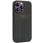 Coque Pour IPhone 14 Pro Max Audi Série Q8 Noir En Cuir Véritable Avec Logo