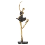 Alexandra House Living Figurine décorative dorée en Plastique Danseuse 15 x 18 x 44 cm