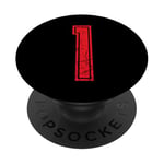 1 numéro vintage universitaire rouge sport PopSockets PopGrip Interchangeable