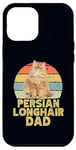 Coque pour iPhone 12 Pro Max Persian Long Hair Cat Dad Retro Vintage Style Cool Cats Lover