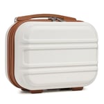 Kono Vanity Case Maquillage Case Organizer Beauty Case, Crème, Blanc, 30,4 cm, Trousse de beauté