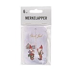 Merkelapp fjøsnisse god jul 6 pk