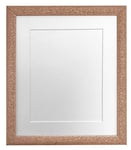 FRAMES BY POST Glitz Rose Gold Picture Photo Frame with White Mount 8 x 6 Image Size 6 x 4 Inch Plastic Glass