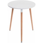 CLP - Table de style nordique scandinave avec 3 jambes et sol rond différentes couleurs colore : Blanc