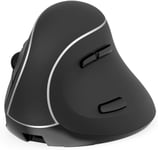 - Souris Sans Fil Bluetooth Ergonomique Verticale Rechargeable, Confortable Avec Repose Poignet Amovible, Idéal Professionnel Et Bureautique, Compatible Windows, Macos, Linux - Noire