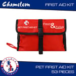 PET DOG FIRST AID KIT 53 PIECE MEDICAL EMERGENCY HOME TRAVEL CAR 1ST AID BAG