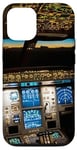 Coque pour iPhone 14 Pro Plane Cockpit Flight Instruments Aircraft Pilot Aviation Art