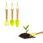 Zendea Lot de 3 Outils de Jardin – Kit Comprenant Pelle, houe et râteau idéal pour cultiver des Plantes, des Fleurs et des Herbes aromatiques dans Le Jardin, la terrasse ou Le Balcon – Fabriqué en