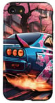 Coque pour iPhone SE (2020) / 7 / 8 JDM R34 Drift Racing Tuning Voiture Tokyo Skyline At Night Cadeau