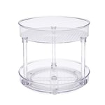 Amazon Basics Plateau de rangement tournant à 2 niveaux, transparent, 22,9 cm