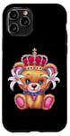 iPhone 11 Pro Kawaii teddy bear with crown and lilies Case