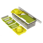 Râpe mandoline 5 lames - Inox - - Vert