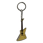 James Hetfield ESP Eet Fuk Explorer Guitar shaped silver-plated keyring musician