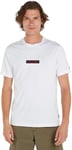 Tommy Hilfiger Men Monotype Box Tee S/S T-Shirts, White, L