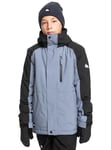 Quiksilver Technical Snow Jacket Mission Block Youth JK Boys 4-16 Grey 10